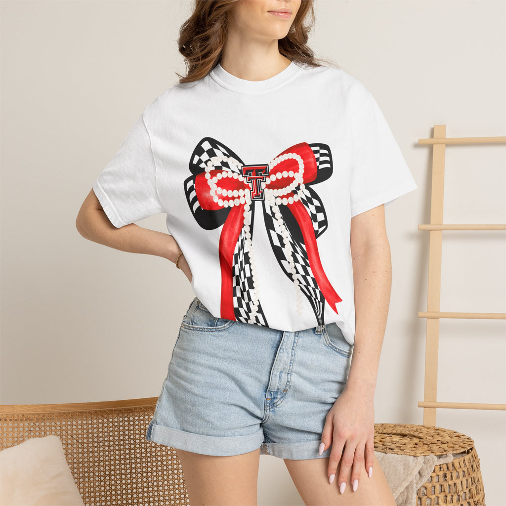 Texas Tech Bows & Pearls Tee