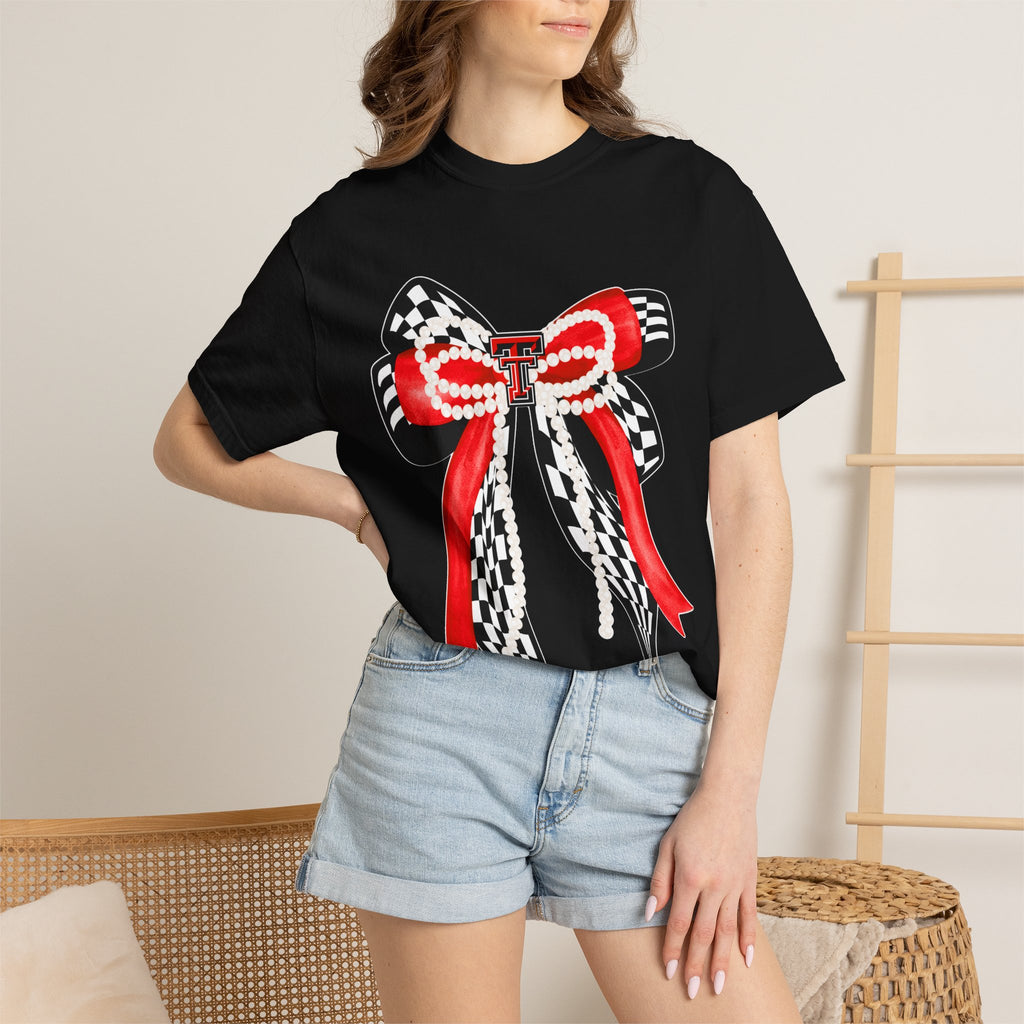 Texas Tech Bows & Pearls Tee