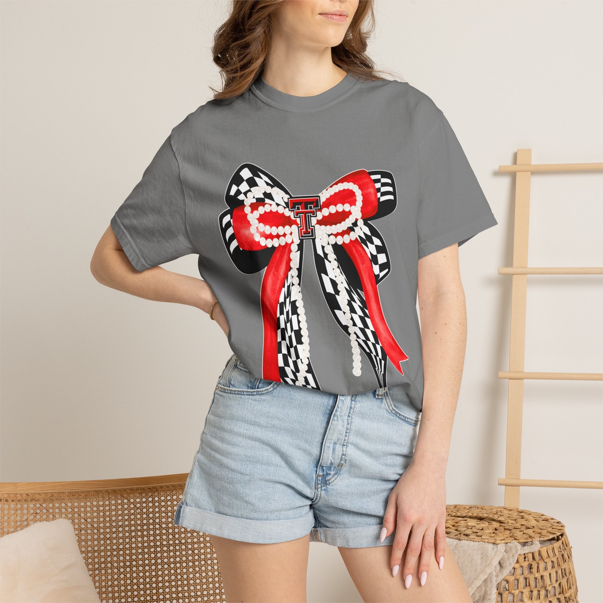 Texas Tech Bows & Pearls Tee