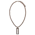 Beaded Necklace with Pendant, Cream